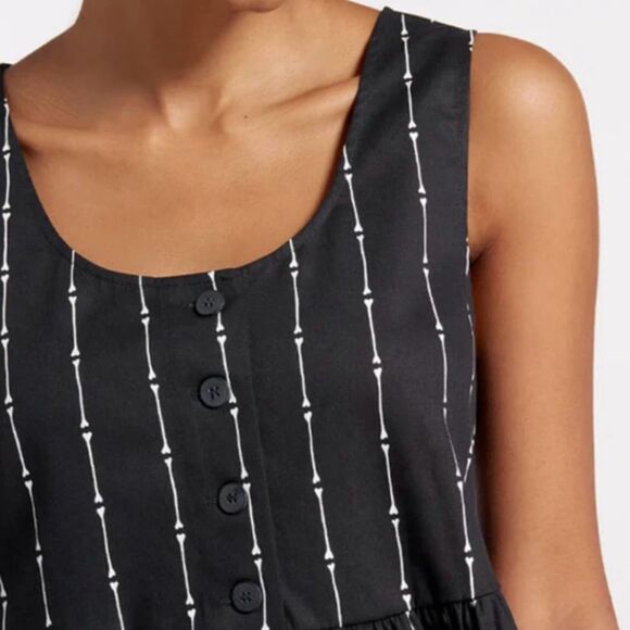 Modcloth Black Friday Striped to the Bone Midi Dress Midi Dress 10 AU 6 US NWT - Picture 5 of 13